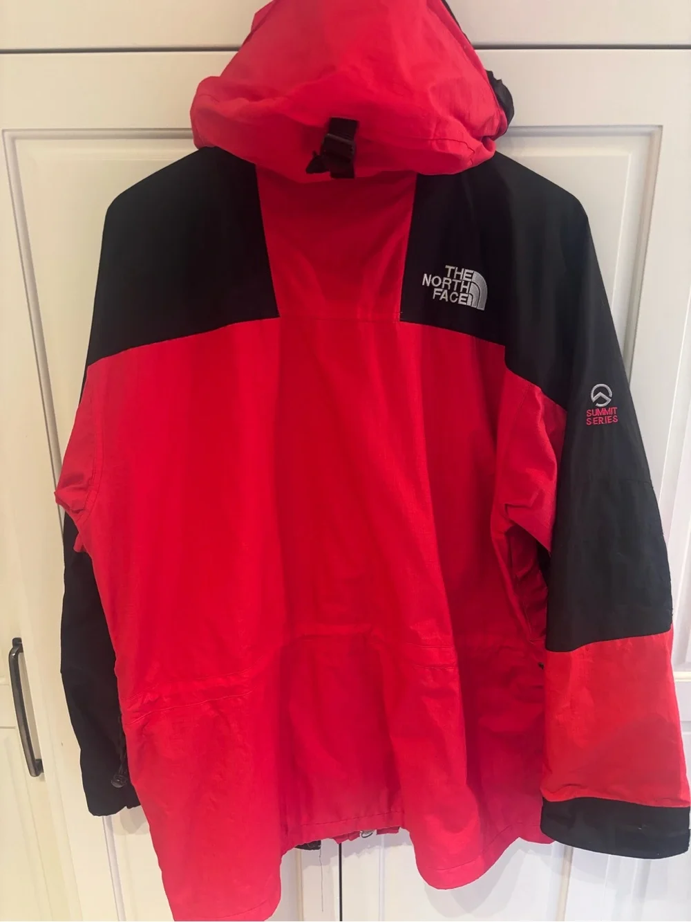 The North Face Red and Black Waterproof Raincoat Gortex Medium Men’s